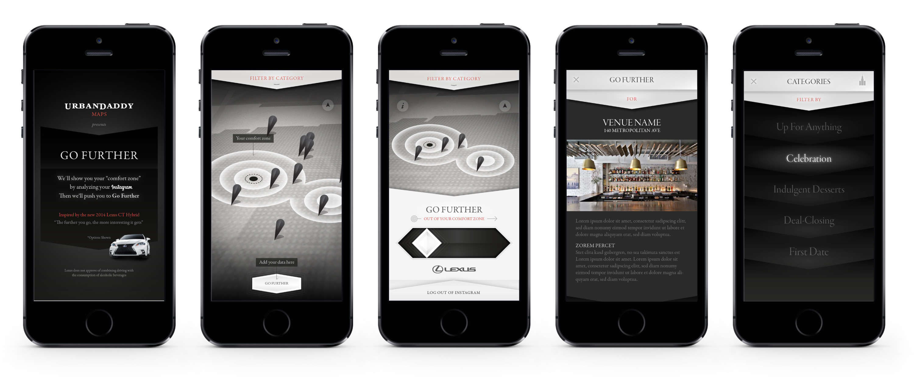 UrbanDaddy Maps App Screens